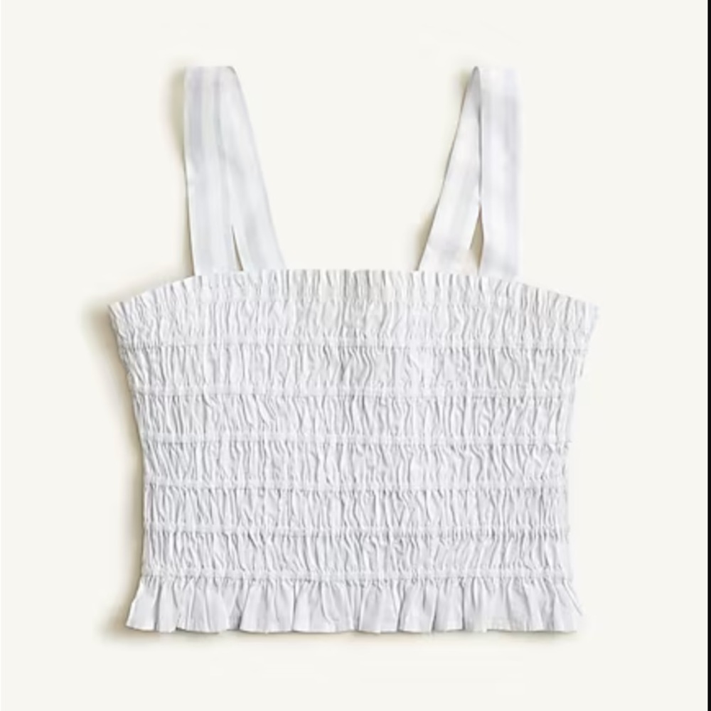 J. Crew NEW White & Blue Striped Tank